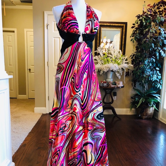 dress, size 5/6,black/white/pink/orange rhinestone - Picture 3 of 8